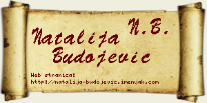 Natalija Budojević vizit kartica